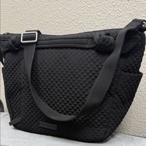 Vera Bradley Hadley On The Go Classic Black Quilted Satchel